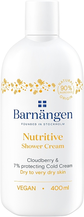Крем-гель для душа с морошкой для сухой и очень сухой кожи - Barnangen Nordic Care Nutritive Shower Cream