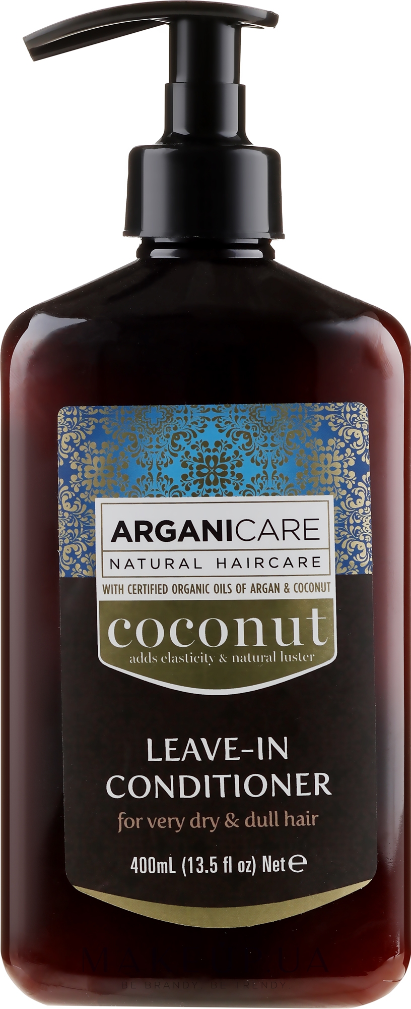 Незмивний кондиціонер для дуже сухого і тьмяного волосся - Arganicare Coconut Leave-In Conditioner For Very Dry & Dull Hair — фото 400ml