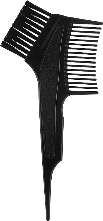 Гребінець для фарбування волосся, чорний, пластиковий, двосторонній з хвостиком - Cosmo Shop — фото N1