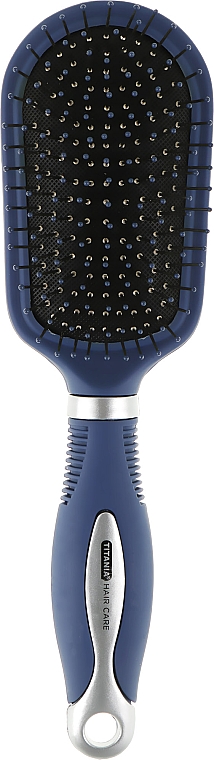Массажная щетка для волос, синяя, 24 см - Titania Salon Professional — фото N1