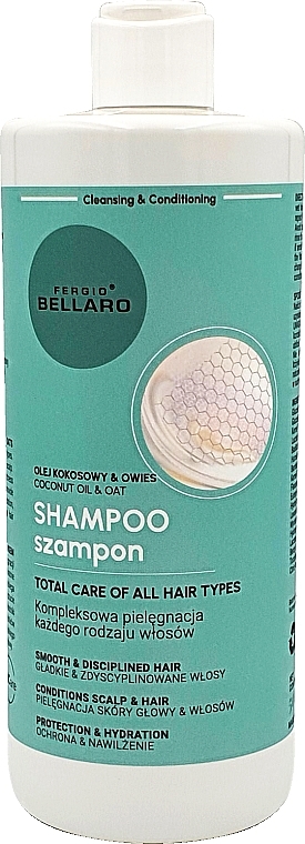 Шампунь для всіх типів волосся з маслом кокоса та олією вівса - Fergio Bellaro Shampoo Total Care of All Hair Types — фото N1