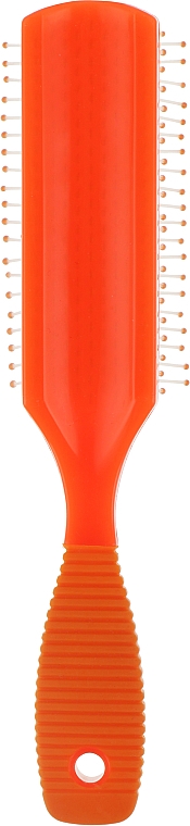 Щетка массажная 9 рядов овальная, оранжевая - Titania — фото N2