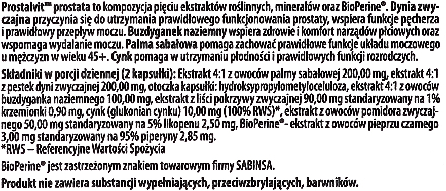 Дієтична добавка "Просталвіт", 60 шт. - Pharmovit Herballine — фото N2