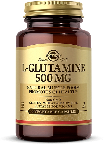 L-глютамин, 500 мг - Solgar L-Glutamine — фото N1