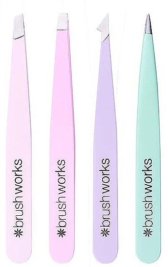 Набір пінцетів, пастель - Brushworks The Complete HD Combination Tweezer Set Pastel — фото N2