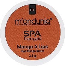 Масло для губ "Манго" - M'onduniq Spa Mango 4 Lips Ripe Mango Butter — фото N1