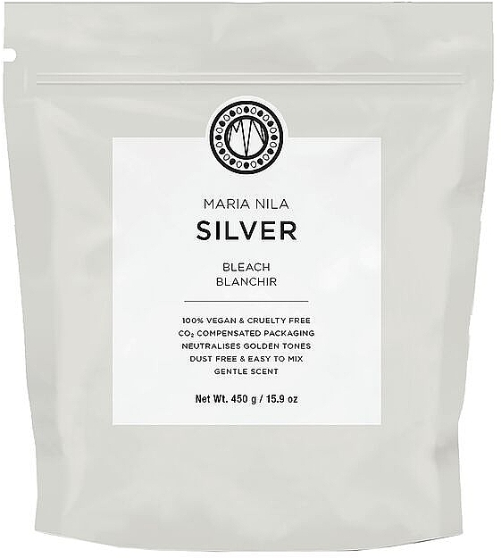 Осветляющая пудра с фиолетовым пигментом - Maria Nila Silver Bleach Refill Bag (сменный блок) — фото N1