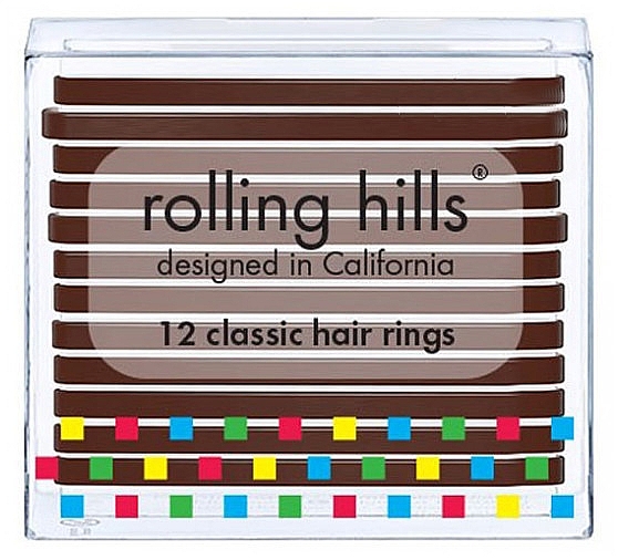 Набор резинок для волос - Rolling Hills Classic Hair Rings Brown — фото N1
