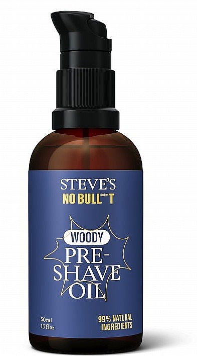 Масло перед бритьем - Steve's No Bull***t Woody Pre-Shave Oil — фото N1