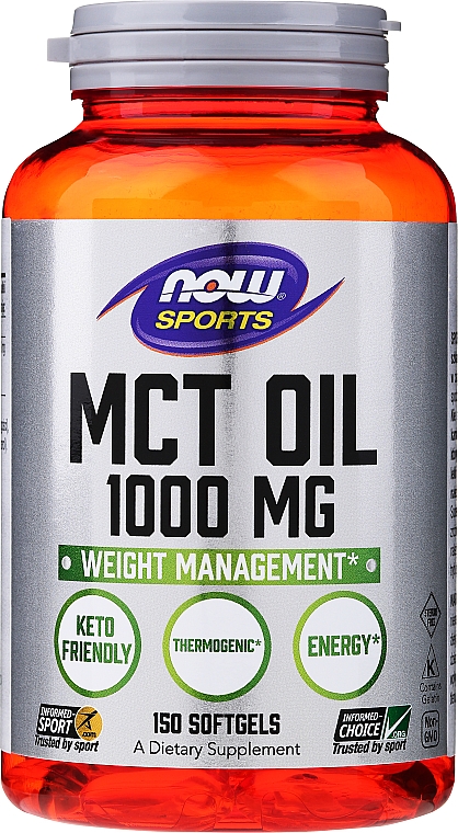 Спортивне харчування, олія, 1000 мг - NOW Foods MCT Oil, 1000 Mg — фото N1