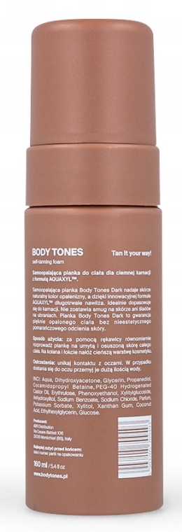 Пінка для автозасмаги - Body Tones Self-Tanning Foam Dark — фото N3