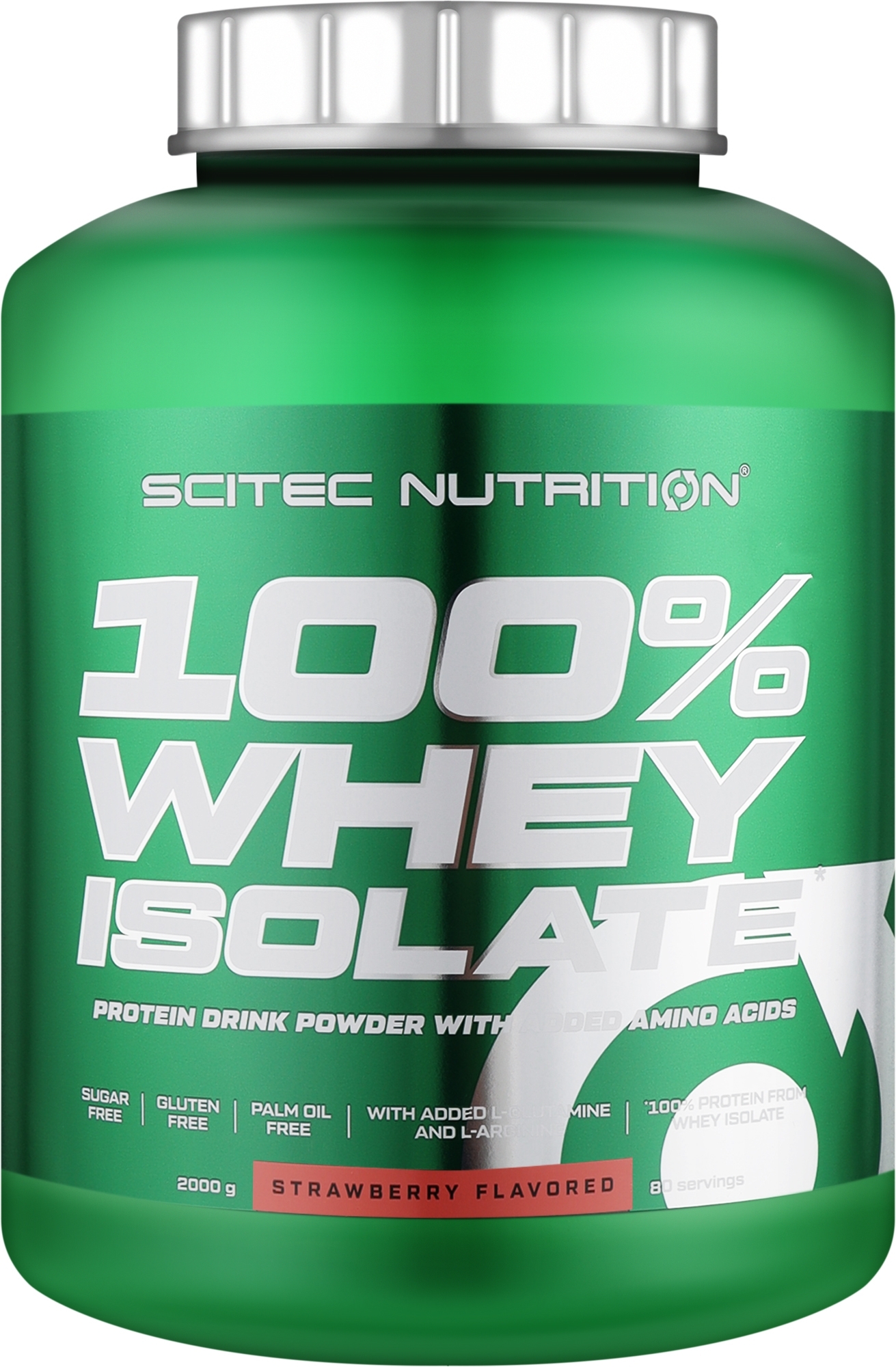 Протеин, сывороточный изолят "Клубника" - Scitec Nutrition 100% Whey Isolate — фото 2000g