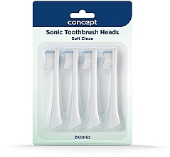 Змінні головки для зубної щітки, ZK0052, білі - Concept Sonic Toothbrush Heads Soft Clean — фото N2