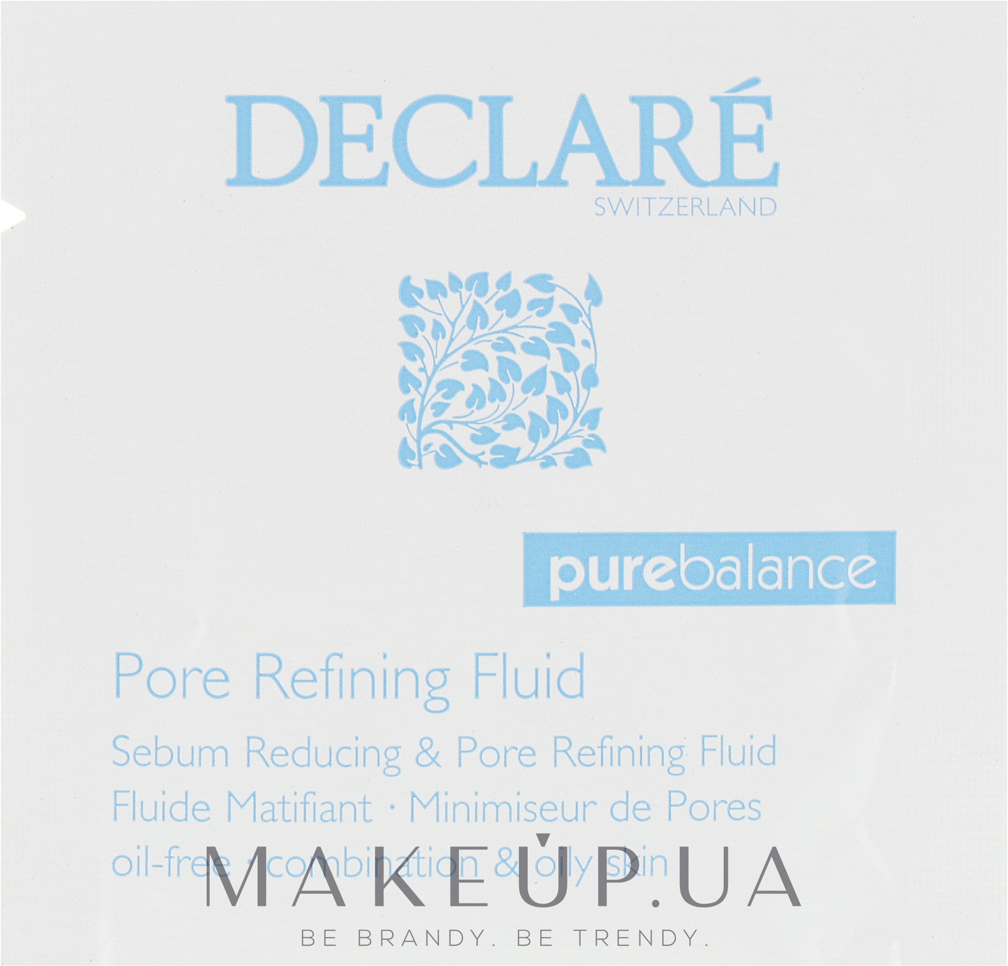 Интенсивное нормализующее средство - Declare Sebum Reducing & Pore Refining Fluid (пробник) — фото 3ml