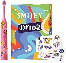 Детская электрическая зубная щетка, розовая - Smiley Junior 7+ — фото N1