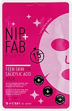 Парфумерія, косметика Тканинна маска із саліциловою кислотою для підліткової шкіри - NIP+FAB Salicylic Teen Skin Fix Acid Sheet Mask