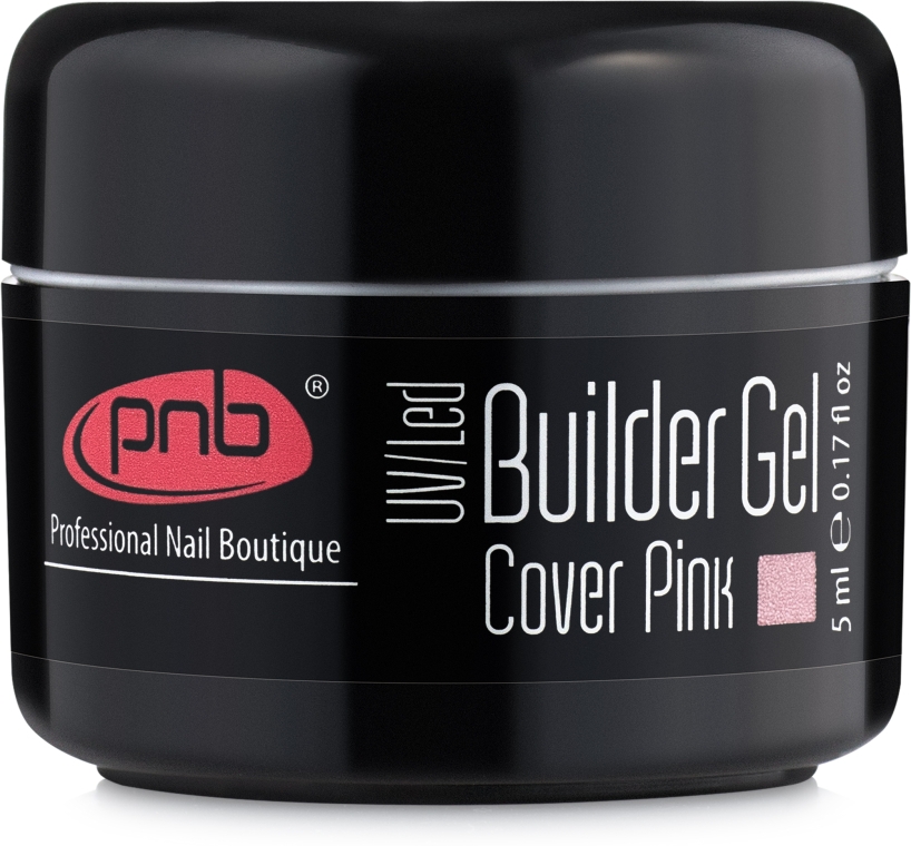 Моделирующий гель камуфлирующий розовый - PNB UV/LED Builder Gel Cover Pink (мини) — фото N1