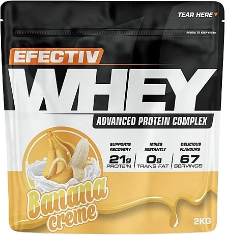 Сироватковий протеїн "Банановий крем" - Efectiv Nutrition Whey Protein Banana Creme — фото N1