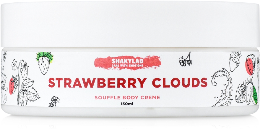 Крем-суфле для тіла Strawberry Clouds - SHAKYLAB Natural Body Cream Strawberry Clouds — фото N2