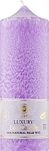 Духи, Парфюмерия, косметика Свеча из пальмового воска колонна, фиолетовый 19,5 см - Saules Fabrika Luxury Eco Candle