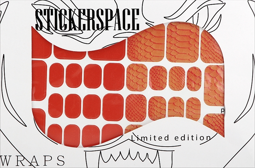 Дизайнерські наліпки для нігтів "Tangelo Pedi" - StickersSpace — фото N1