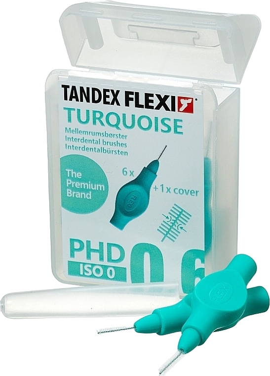 Межзубные ершики, 0.35 mm, бирюзовые - Tandex Flexi X-Micro Fine Turquise — фото N1