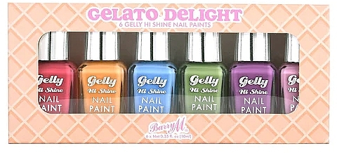 Набор лаков для ногтей, 6 шт. - Barry M Gelato Delight Nail Paint Gift Set — фото N1