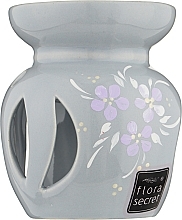 Парфумерія, косметика Аромалампа "Гарбуз" сіра, бузкові квіти - Flora Secret