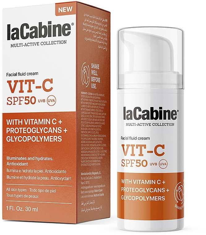 Крем-флюїд для обличчя - La Cabine VIT-C Facial Fluid Cream SPF50 — фото N1