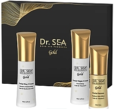 Набор - Dr.Sea Gift Gold Box 24 HR Daily (d/cr/50ml + n/cr/50ml + ser/30ml) — фото N1