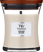 Ароматическая свеча в стакане - WoodWick Hourglass Candle White Honey — фото N1