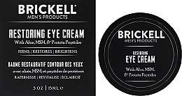 Відновлювальний крем для шкіри навколо очей - Brickell Men's Products Restoring Eye Cream — фото N1