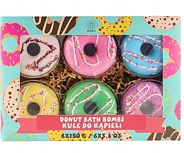 Парфумерія, косметика Набір - Aurora Donut Bath Bombs Set (bath/bomb/6x150g)