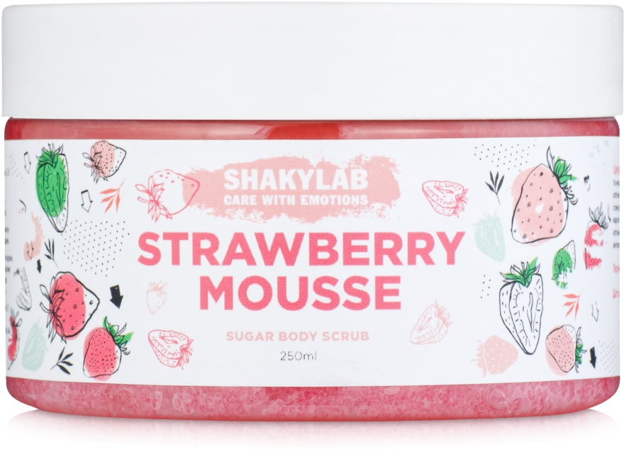 Сахарный скраб для тела «Strawberry Mousse» - SHAKYLAB Sugar Natural Body Scrub — фото N2
