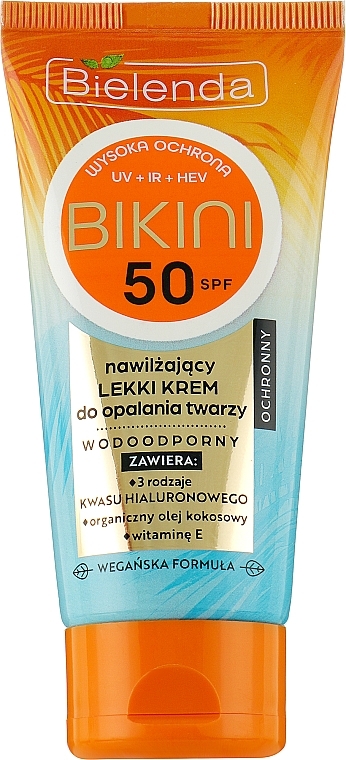 Крем для обличчя - Bielenda Bikini Moisturizing Face Cream SPF50 — фото N1