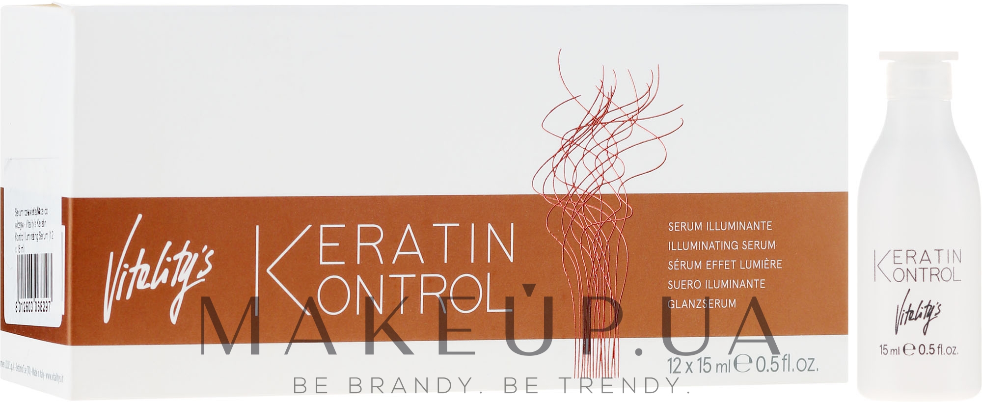 Сыворотка для блеска волос - Vitality's Keratin Kontrol Illuminating Serum — фото 12x15ml