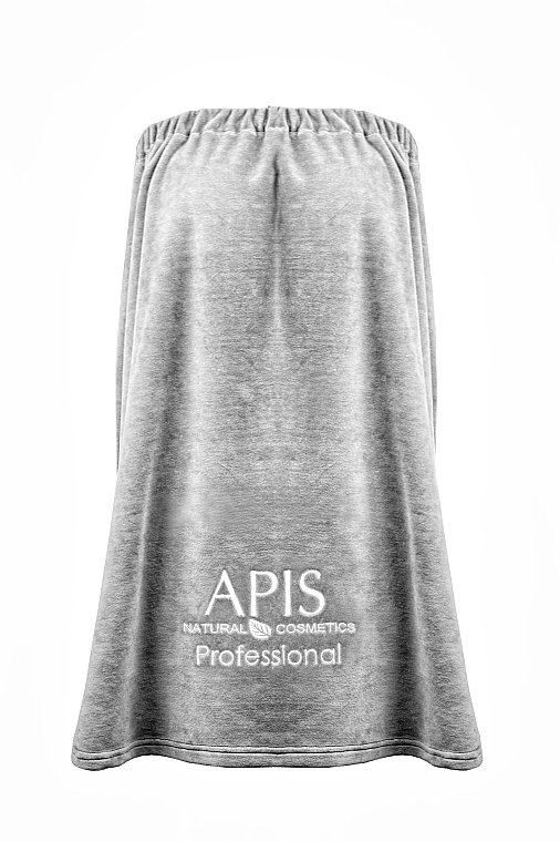 Косметична накидка, сіра з лого - Apis — фото N1