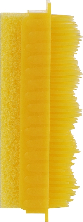 Пемза кольорова зі щіткою, жовта - Zinger — фото N1