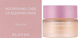 Нічна маска для губ з ароматом ванілі - Klavuu Nourishing Care Lip Sleeping Pack Vanilla — фото N2