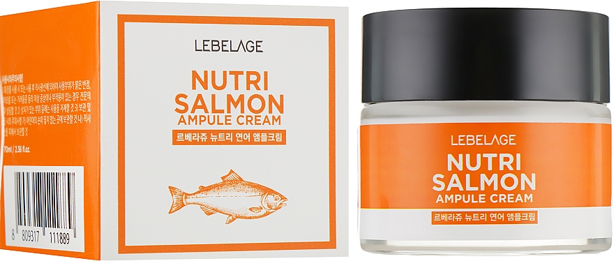 Крем живильний з лососевим маслом - Lebelage Ampule Cream Nutri Salmon — фото N1