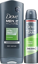 Набор - Dove Men+Care Extra Fresh (deo/150ml + sh/gel/400ml) — фото N2