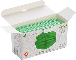 Защитная маска ароматическая, с эфирными маслами, 3-слойная, стерильная, зеленая - Abifarm Herbal Protect — фото N3
