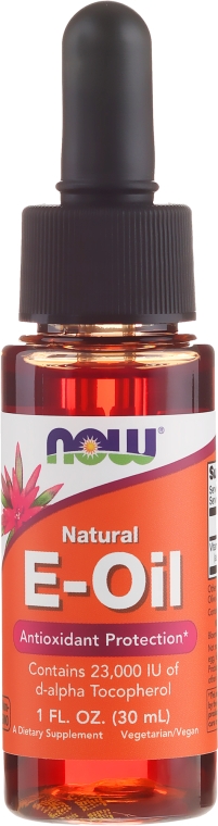 Олія "Вітамін Е. Антиоксидантний захист" - Now Foods Natural E-Oil Antioxidant Protect — фото N1