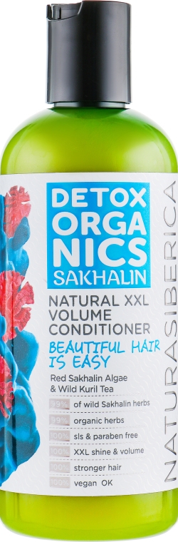 Бальзам для всех типов волос - Natura Siberica Detox Organics Sakhalin Natural XXL Volume Conditioner