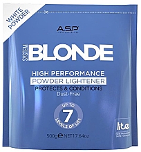 Парфумерія, косметика Порошок освітлювальний для волосся, білий - ASP System Blonde High Performance Powder White