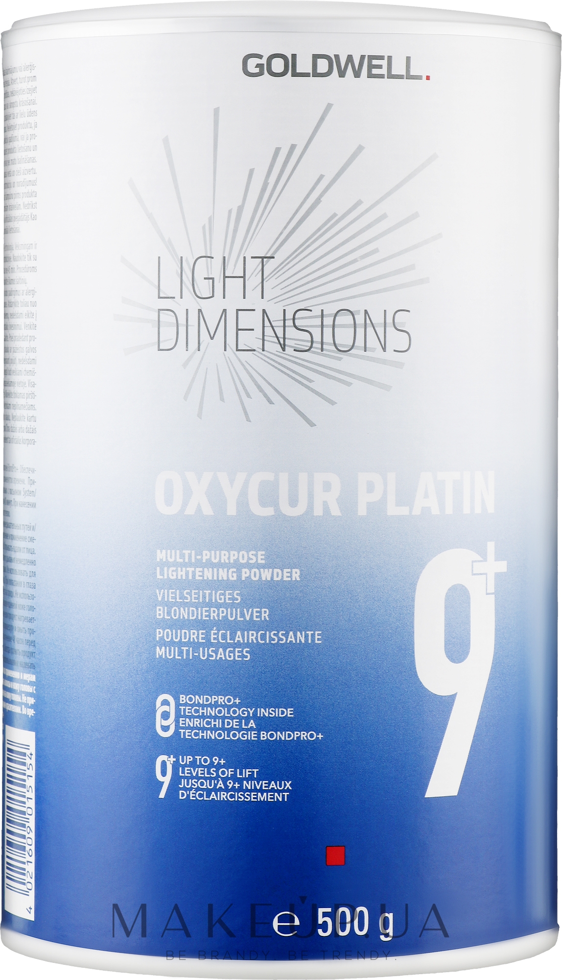 Освітлювальний порошок для волосся - Goldwell Light Dimension Oxycur Platin 9+ — фото 500g