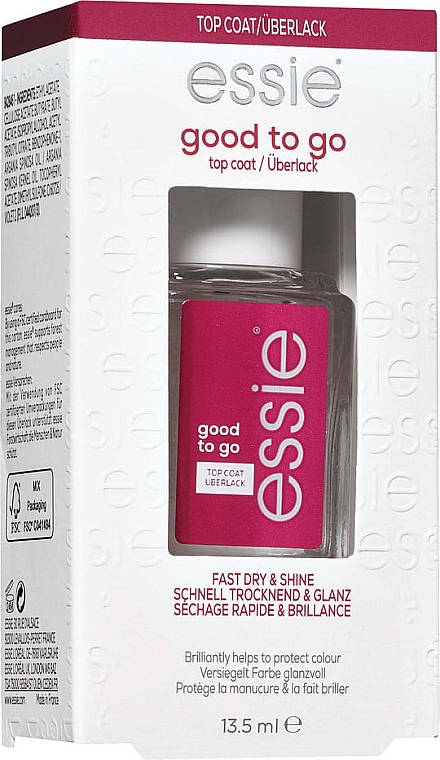 Закріплювач для лаку, який швидко сохне - Essie Good To Go Top Coat — фото N2