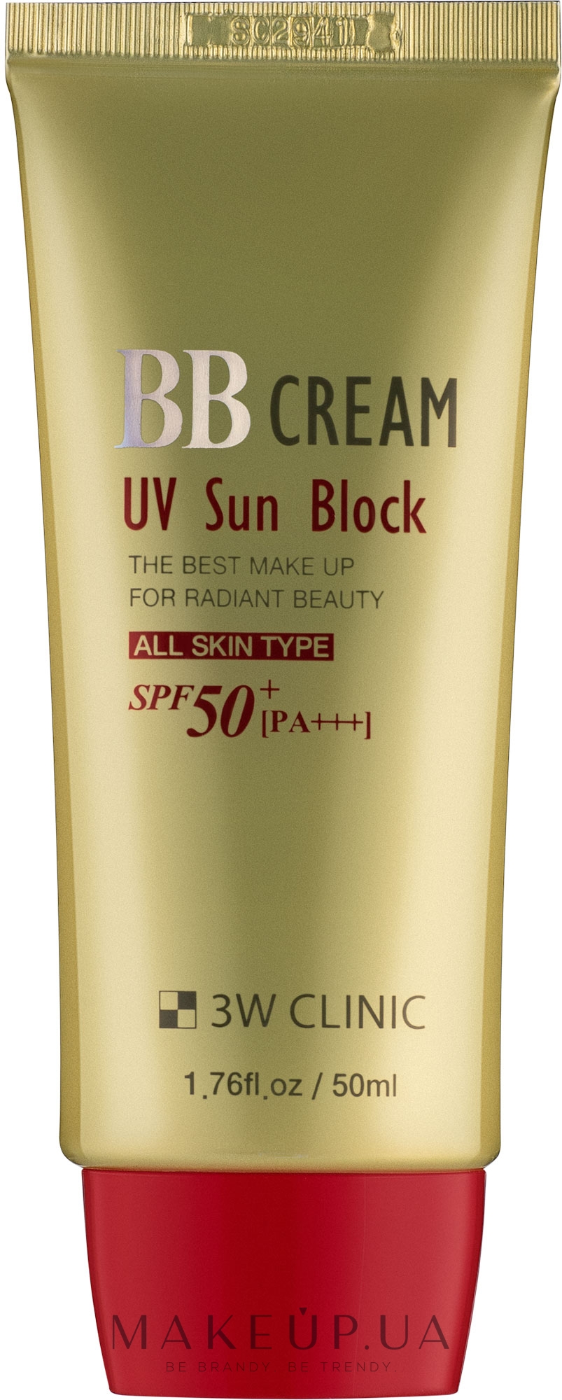 ВВ-крем для лица - 3W Clinic BB Cream UV Sun Block SPF 50+ — фото 50ml