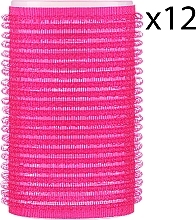 Бигуди-липучки мягкие, d36 мм, розовые, 12 шт - Xhair — фото N1