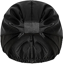 Шапочка для волос во время сна атласная, черная - Glov Anti-frizz Satin Hair Bonnet Black — фото N1
